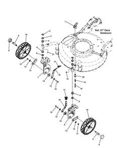 Front Wheels Group Diagram and Parts List for 7800670-BBRS219BS 2010 Briggs and Stratton Lawn Mower